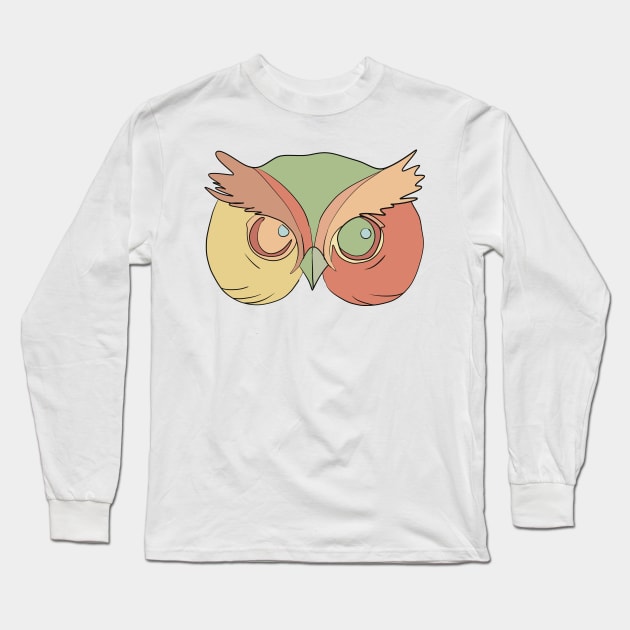 Owl 1 Long Sleeve T-Shirt by Abstract Scribbler